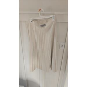 Susan Graver Graver Luxe Faux Leather Pleated Midi Skirt